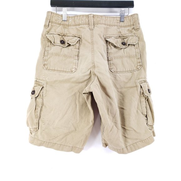 American Eagle Long Board Cargo Shorts Men's Size 30 Tan - Picture 2 of 8